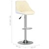 vidaXL Tabourets de bar lot de 2 crème et blanc similicuir