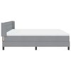 vidaXL Lit &agrave; ressorts avec matelas Gris clair 200 x 200 cm Polyester