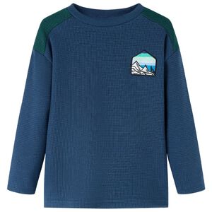 Sweatshirt gaufr&eacute; pour enfants bleu marine 104