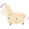 vidaXL Fauteuil inclinable &eacute;lectrique Cr&egrave;me Similicuir