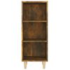 vidaXL Buffet Chêne fumé 34,5x32,5x90 cm Bois d'ingénierie