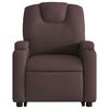 vidaXL Fauteuil inclinable de massage &eacute;lectrique Marron fonc&eacute; Tissu