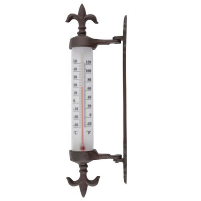 Esschert Design Thermomètre à cadre de fenêtre Fonte