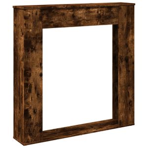 VidaXL Cadre de chemin&eacute;e ch&ecirc;ne fum&eacute; 100x20x100 cm bois d'ing&eacute;nierie