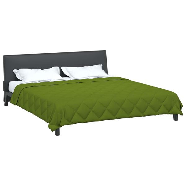 vidaXL Duvet complet toute l'ann&eacute;e Vert 220 x 260 cm Microfibre