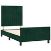 vidaXL Cadre de lit sans matelas vert fonc&eacute; 90x200 cm velours