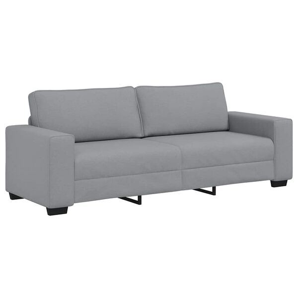 vidaXL Canap&eacute; &agrave; 3 places gris clair 220x77x82 cm tissu