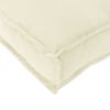 vidaXL Set de coussins de palette 2 pcs Cr&egrave;me 100 x 40 x 8 cm