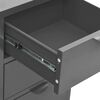vidaXL Buffet Anthracite 75x35x70 cm Acier et verre trempé