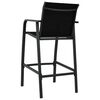 vidaXL Chaises de bar de jardin lot de 4 Noir Textilène