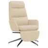 vidaXL Chaise de relaxation avec repose-pied Cr&egrave;me Tissu