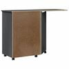 vidaXL Armoire roulante avec bureau MOSS gris bois de pin solide