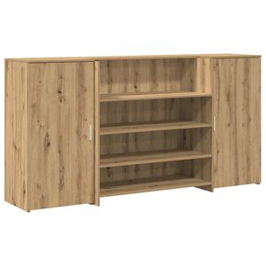 vidaXL Bureau r&eacute;ception ch&ecirc;ne artisanal 200x50x103,5cm bois ing&eacute;nierie