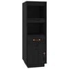 vidaXL Buffet haut Noir 34x40x108,5 cm Bois massif de pin