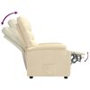 vidaXL Fauteuil inclinable Cr&egrave;me Tissu