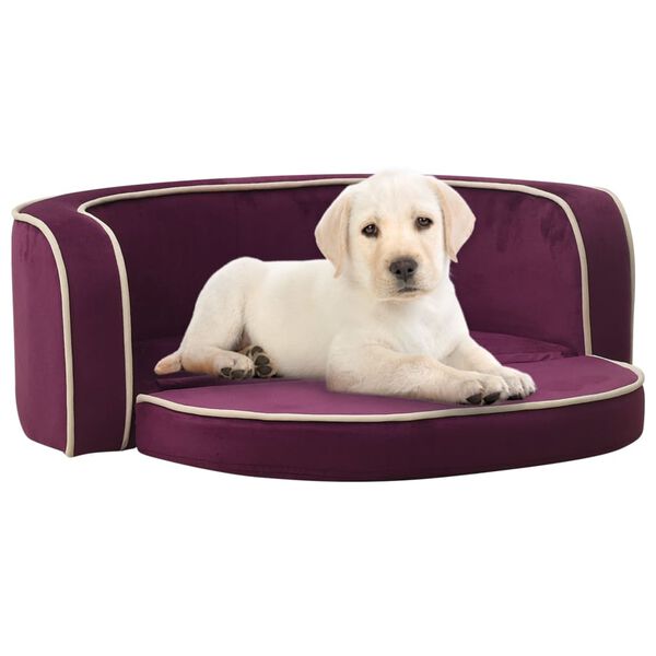 vidaXL Canap&eacute; pliable pour chien Bordeaux 73x67x26 cm Coussin lavable