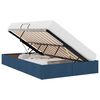 vidaXL Lit de Rangement avec matelas Bleu 120 x 200 cm tissu