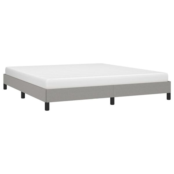 vidaXL Cadre de lit sans matelas gris clair 160x200 cm tissu