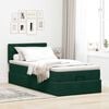 vidaXL Cadre de lit ottoman avec matelas vert fonc&eacute; 100x200 cm velours
