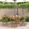 vidaXL Table pliable de jardin 110 cm Bois d'acacia massif