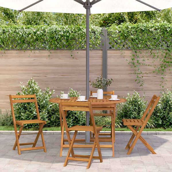 vidaXL Table pliable de jardin 110 cm Bois d'acacia massif