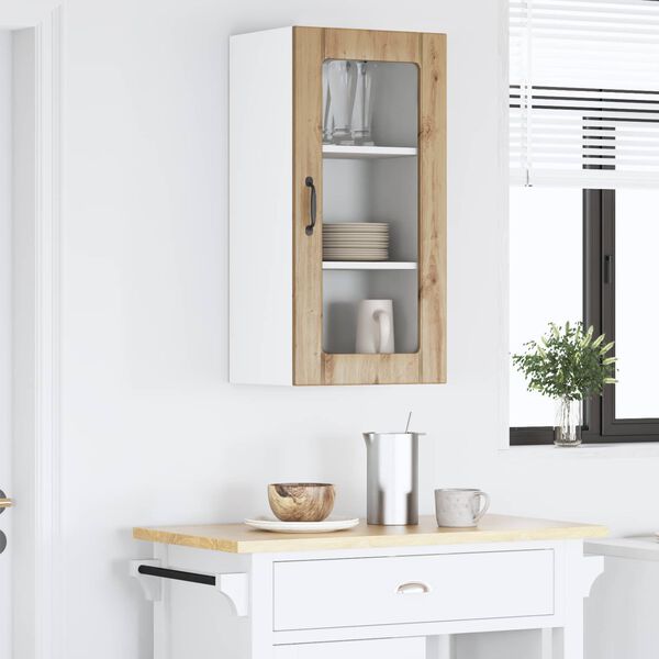 vidaXL Armoire de cuisine avec &eacute;tag&egrave;re Ch&ecirc;ne artisanal 40 x 31 x 80 cm