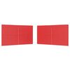 vidaXL Mur de tente de f&ecirc;te 2 pcs Rouge 400 x 195 cm PE et acier