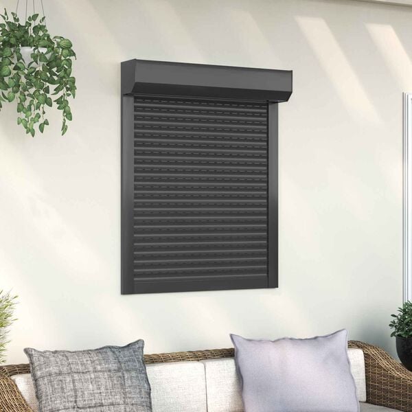 vidaXL Store Roulant Anthracite 70 x 100 cm Aluminium et Polyur&eacute;thane