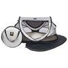 DERYAN Lit d'enfant de voyage avec moustiquaire Luxe Argenté