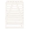 vidaXL Abri pour poubelle sur roulettes blanc bois massif de pin