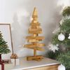 vidaXL Arbres de No&euml;l avec support Marron 60 cm Bois massif en pin