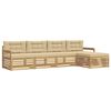 vidaXL Ensemble de canap&eacute;s d'ext&eacute;rieur 5 pc Blanc et Beige Polyester