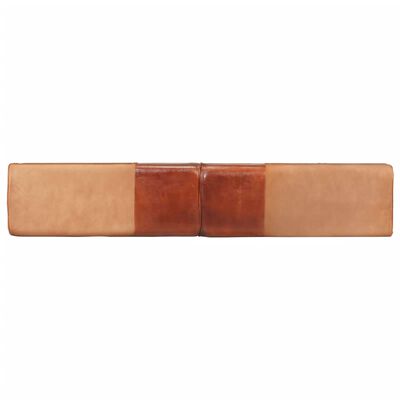 vidaXL Banc de gymnastique marron 160 cm cuir véritable et toile