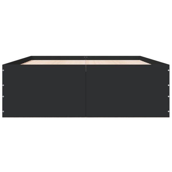 vidaXL Cadre de lit sans matelas noir 120x190 cm