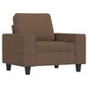 vidaXL Fauteuil avec repose-pied Marron 60 cm Tissu