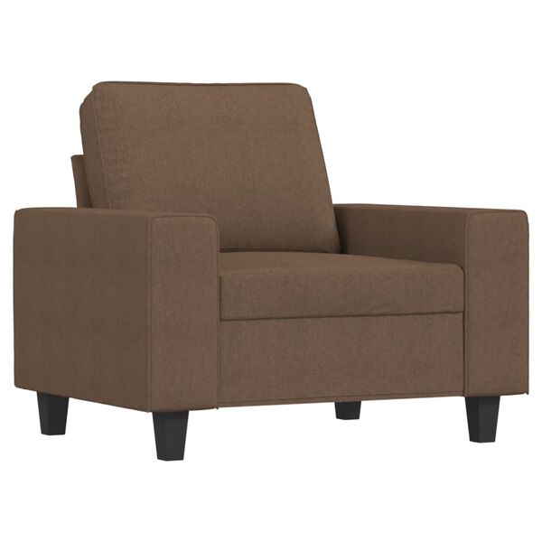 vidaXL Fauteuil avec repose-pied Marron 60 cm Tissu