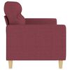 vidaXL Canap&eacute; &agrave; 3 places Rouge bordeaux 180 cm Tissu