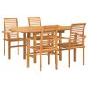 vidaXL Ensemble de salle &agrave; manger pour jardin 5 pc Marron