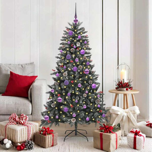 vidaXL Sapin de No&euml;l artificiel Vert 150 cm PVC, plastique et acier