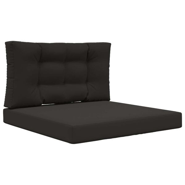vidaXL Coussin de canap&eacute; d'ext&eacute;rieur 2 pcs Noir Polyester