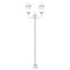 vidaXL Poteau de lumière de jardin Blanc Aluminium et Verre