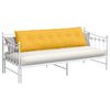 vidaXL Coussin de Dos Jaune clair 180 x 50 cm Tissu en velours c&ocirc;tel&eacute;