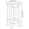 vidaXL Tabourets de bar lot de 2 blanc bois massif de pin