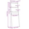 vidaXL &Eacute;tag&egrave;re de toilette Gris 63,5x32x179 cm Bois de pin massif