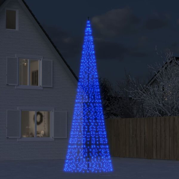 vidaXL Sapin de No&euml;l &agrave; LED 1534 LED bleu 500 cm