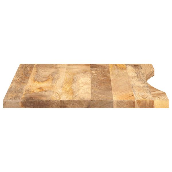 vidaXL Dessus de bureau avec courbe 100x50x2,5 cm manguier massif brut