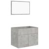 vidaXL Ensemble de meubles de salle de bain 2 pcs Gris b&eacute;ton
