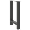vidaXL Pieds de table &agrave; manger Anthracite 2 pi&egrave;ces 50 x (72-73) cm Acier