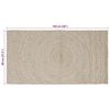 vidaXL Tapis de surface Rectangulaire Naturel et Blanc 80 x 150 cm