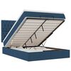 VidaXL Cadre de lit ottoman avec matelas bleu 140x200 cm tissu